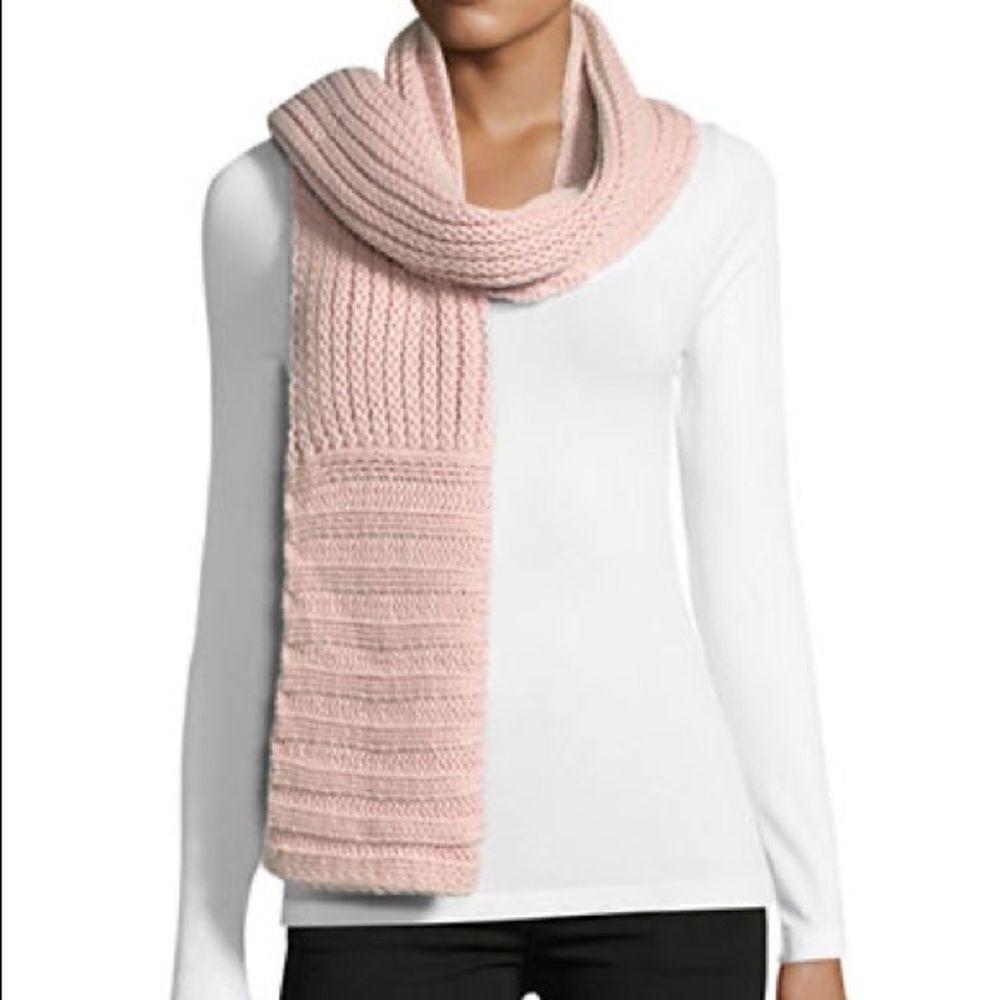 Lauren Ralph Lauren Chunky Garter Stitch Scarf-PINK